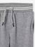 Sport joggingbroek van fleece jongens gemêleerd grijs+marineblauw - vertbaudet enfant 