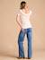 T-shirt en maille pointelle grossesse décolleté dos beige chiné - vertbaudet enfant 