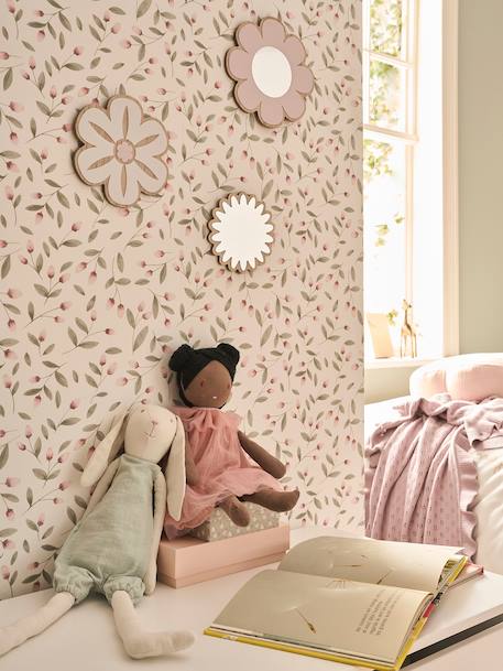 Set van 3 houten en plexiglazen wanddecoraties met bloemen rozen - vertbaudet enfant 