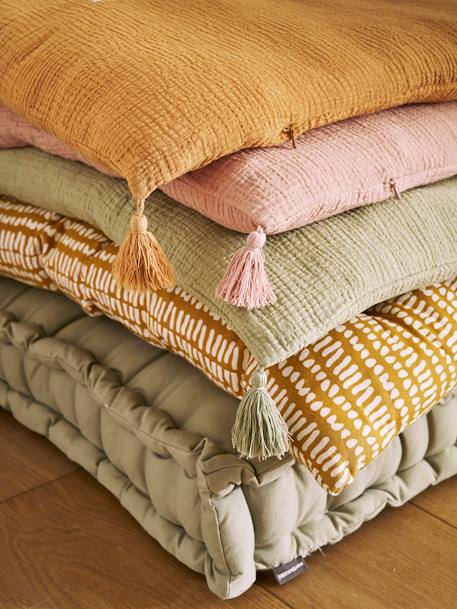 Housse de matelas de sol personnalisable cannelle+rose poudré+vert sauge - vertbaudet enfant 