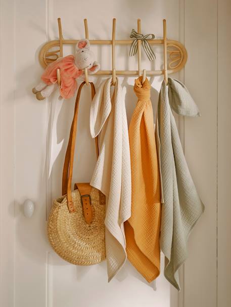 Set van 3 effen lange doeken in biologisch katoenen gaas* meerkleurig - vertbaudet enfant 