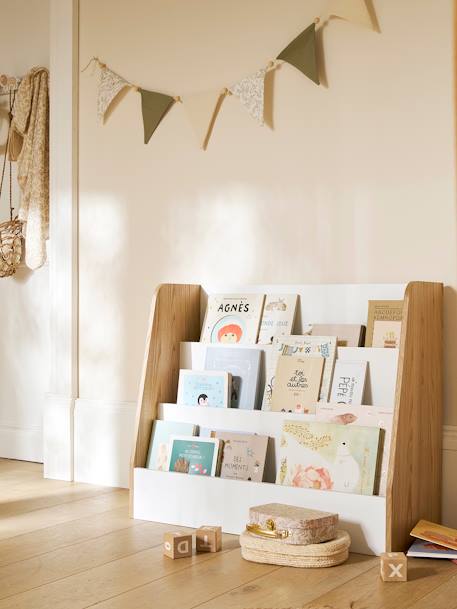 Bibliothèque basse 3 niveaux YEL blanc - vertbaudet enfant 