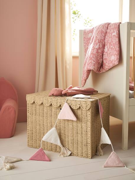 Panier de rangement XL malle en corde de papier FESTON beige - vertbaudet enfant 