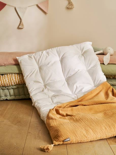 Personaliseerbare hoes voor vloermatras kaneel+roze (poederkleur)+saliegroen - vertbaudet enfant 