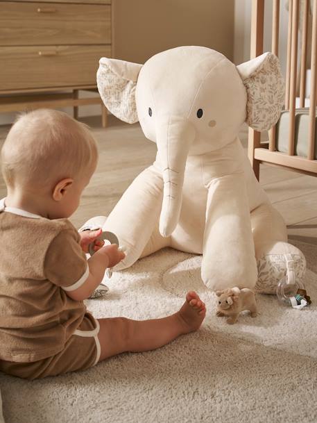 Grote activiteitenknuffel olifant BABYLON beige - vertbaudet enfant 