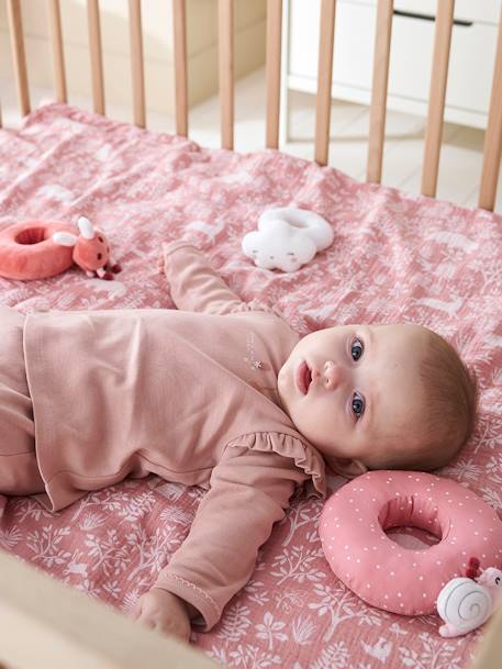 Couverture / Fond de parc DANS LES BOIS vert sauge+vieux rose - vertbaudet enfant 
