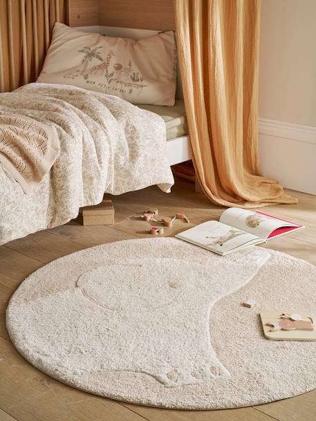 Tapis rond Éléphant écru - vertbaudet enfant 