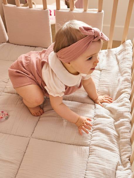 Effen bi-materiaal vloermat / boxkleed indigoblauw+okergeel+olijf+taupe+terracotta - vertbaudet enfant 