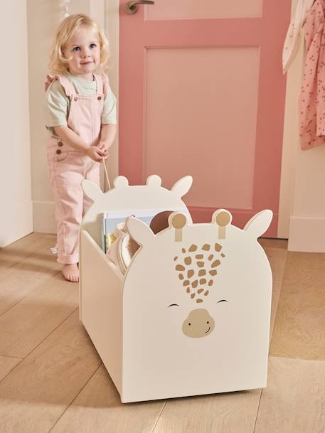 Coffre de rangement à roulettes Girafe beige - vertbaudet enfant 
