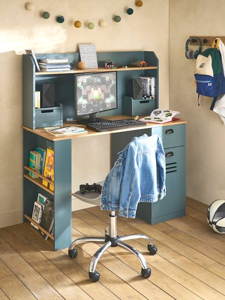 Bureau voor kinderen/tieners met opbergruimte - MISTRAL grijsblauw - vertbaudet enfant 