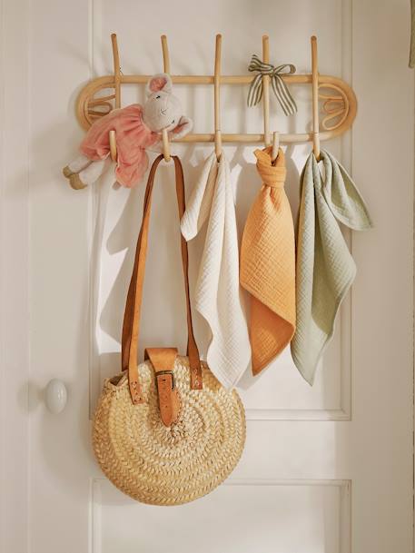 Set van 3 effen lange doeken in biologisch katoenen gaas* meerkleurig - vertbaudet enfant 