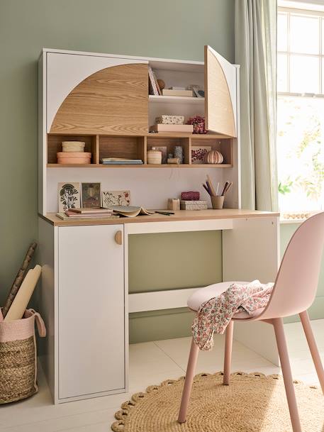Bureau enfant avec rangements LIGNE ROMA blanc - vertbaudet enfant 