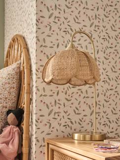 Linnengoed en decoratie-Decoratie-Lamp-Rotan bloem tafellamp met messing voet