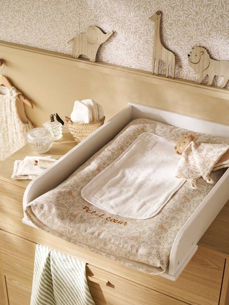 Matelas à langer + 2 tapis de change BABYLON personnalisable beige imprimé - vertbaudet enfant 