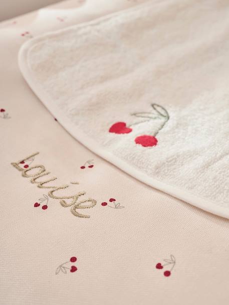Personaliseerbaar verschoonkussen CHERRY beige, bedrukt - vertbaudet enfant 
