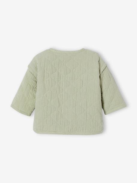 Veste matelassée bébé et doudou coffret cadeau naissance vert sauge - vertbaudet enfant 