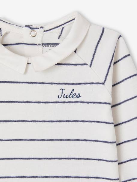 Body manches longues bébé avec col en popeline écru - vertbaudet enfant 