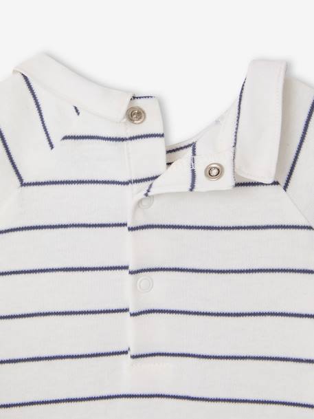 Body manches longues bébé avec col en popeline écru - vertbaudet enfant 