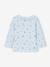 Babyshirt van ribtricot met lange mouwen hemelsblauw+lichtroze - vertbaudet enfant 