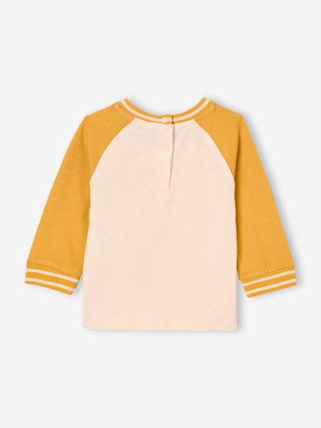 'Cool baby' babyshirt met lange mouwen en van biokatoen mosterdgeel - vertbaudet enfant 