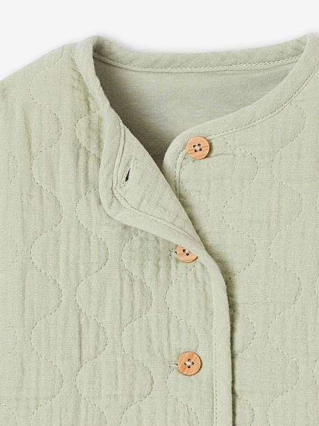 Veste matelassée bébé et doudou coffret cadeau naissance vert sauge - vertbaudet enfant 