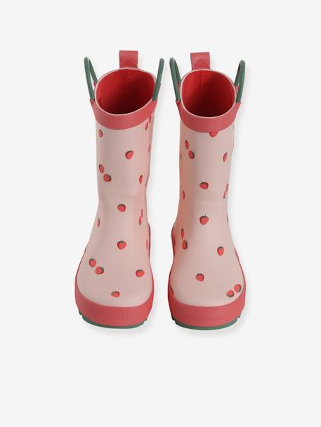Regenlaarzen voor meisjes roze, bedrukt+veel paars - vertbaudet enfant 