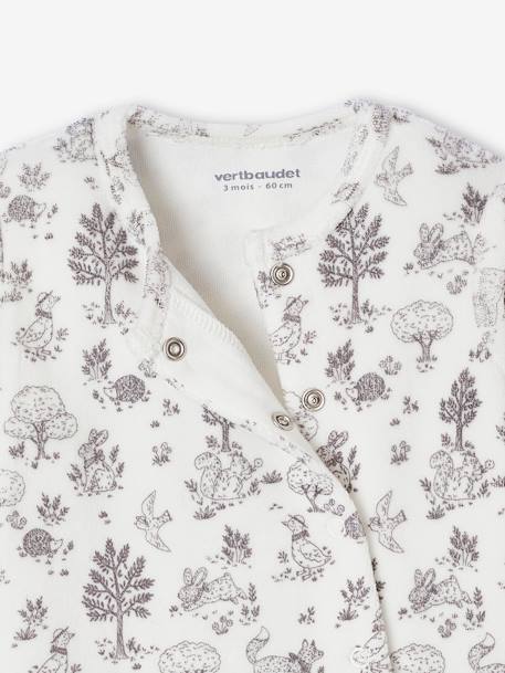 Set van fluwelen slaappakje en knuffel ecru - vertbaudet enfant 