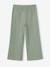 Pantalon fille legging large écru+vert sauge - vertbaudet enfant 