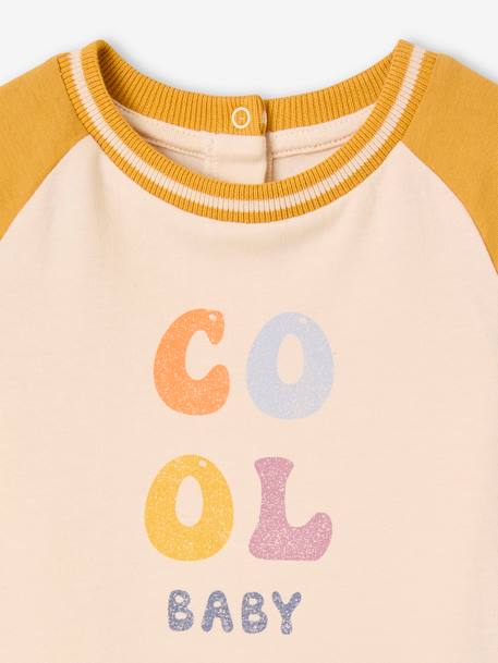 T-shirt  bébé 'cool baby' manches longues moutarde - vertbaudet enfant 