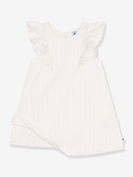 Robe enfant en coton manches courtes blanc - vertbaudet enfant 