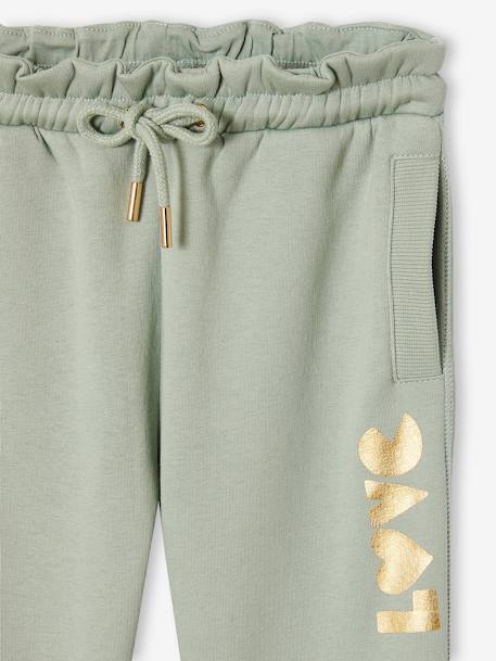 Jogging fille molleton motif love irisé marine+rose+vert sauge - vertbaudet enfant 