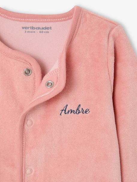 Ensemble naissance body + salopette + bonnet + gilet personnalisable rose+vert d'eau - vertbaudet enfant 