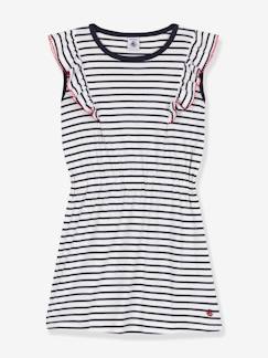 -Robe à rayures enfant en coton