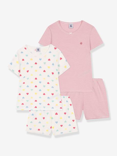 Fille-Pyjama, surpyjama-lot de 2 pyjamas courts enfant