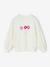 Sweat fille motif fantaisie écru+gris chiné+indigo - vertbaudet enfant 