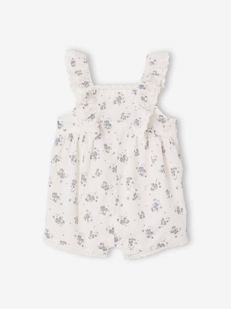 Combishort cérémonie en plumetis bébé blanc imprimé - vertbaudet enfant 