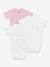 Set van 3 kruislings geknoopte baby-body's met korte mouwen PETIT BATEAU rozen - vertbaudet enfant 