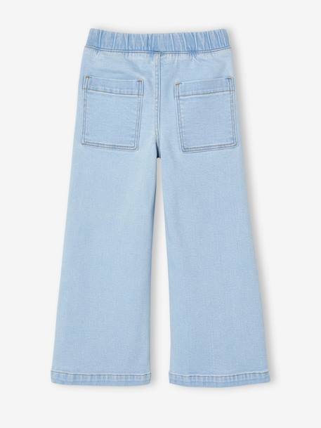 Wijde tregging voor meisjes van denim denimgrijs+lichtblauw+middenblauw - vertbaudet enfant 