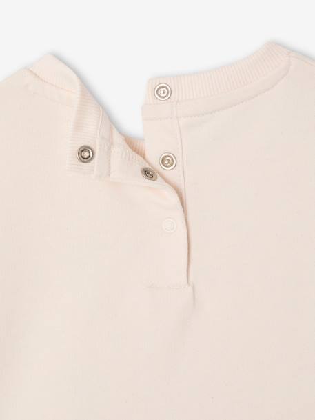 Sweat- en shortset voor baby's ecru - vertbaudet enfant 