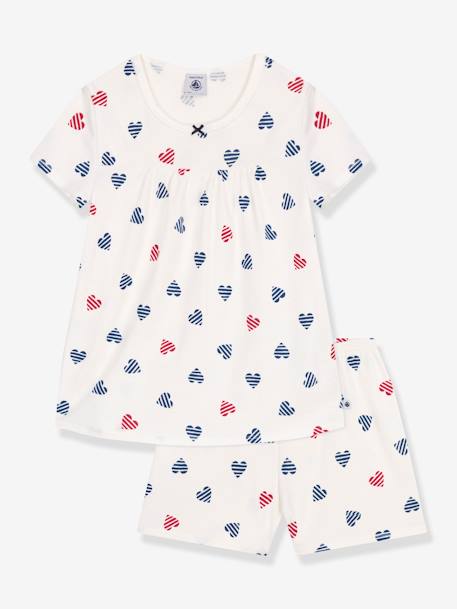 Fille-Pyjama, surpyjama-Pyjama short enfant imprimé coeurs