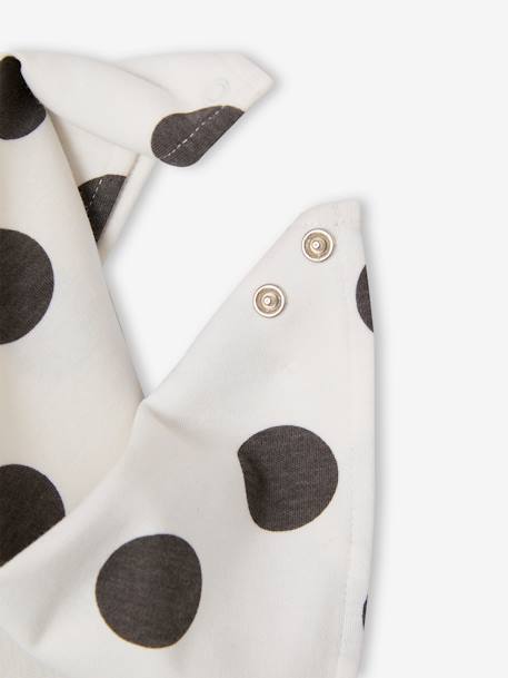 Coffret naissance body bébé et bavoir à pois écru - vertbaudet enfant 