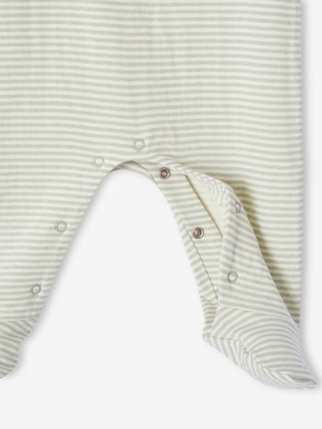 Geboorteset personaliseerbaar rompertje + tuinbroek + muts + vest blauwgroen+rozen - vertbaudet enfant 