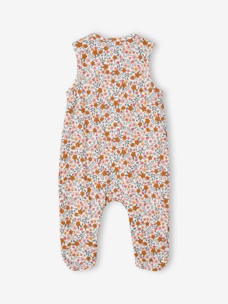 Ensemble naissance body + salopette + bonnet + gilet personnalisable rose+vert d'eau - vertbaudet enfant 