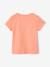 Basics meisjesshirt met aangebracht motief en korte mouwen koraal - vertbaudet enfant 