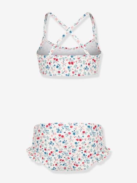 Maillot de bain 2 pièces fleuri fille blanc - vertbaudet enfant 