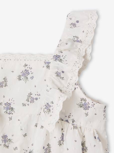 Combishort cérémonie en plumetis bébé blanc imprimé - vertbaudet enfant 