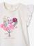 T-shirt met bloemen in reliëf baby grijsroze+vanille - vertbaudet enfant 