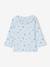 Babyshirt van ribtricot met lange mouwen hemelsblauw+lichtroze - vertbaudet enfant 