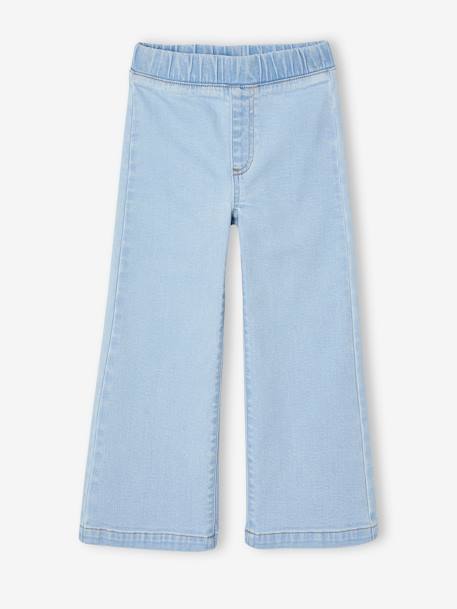 Jean tregging fille large bleu clair+bleu moyen+denim gris - vertbaudet enfant 