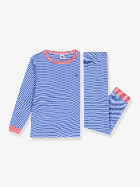 Pyjama en coton rayé enfant bleu - vertbaudet enfant 